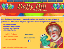 Tablet Screenshot of daffydilltheclown.com
